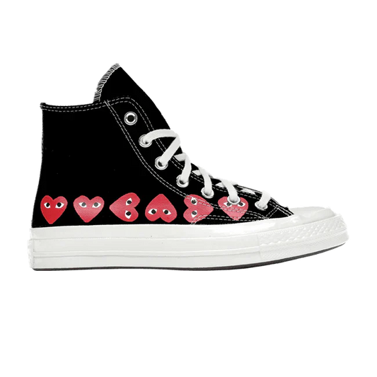 Comme des Garçons Play x Chuck 70 Hi Top ‘Multi Heart’ Black