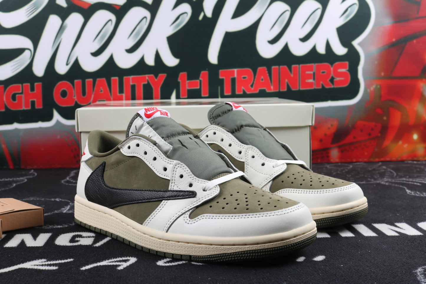 Travis Scott J1 Low, Medium Olive