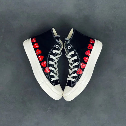 Comme des Garçons Play x Chuck 70 Hi Top ‘Multi Heart’ Black