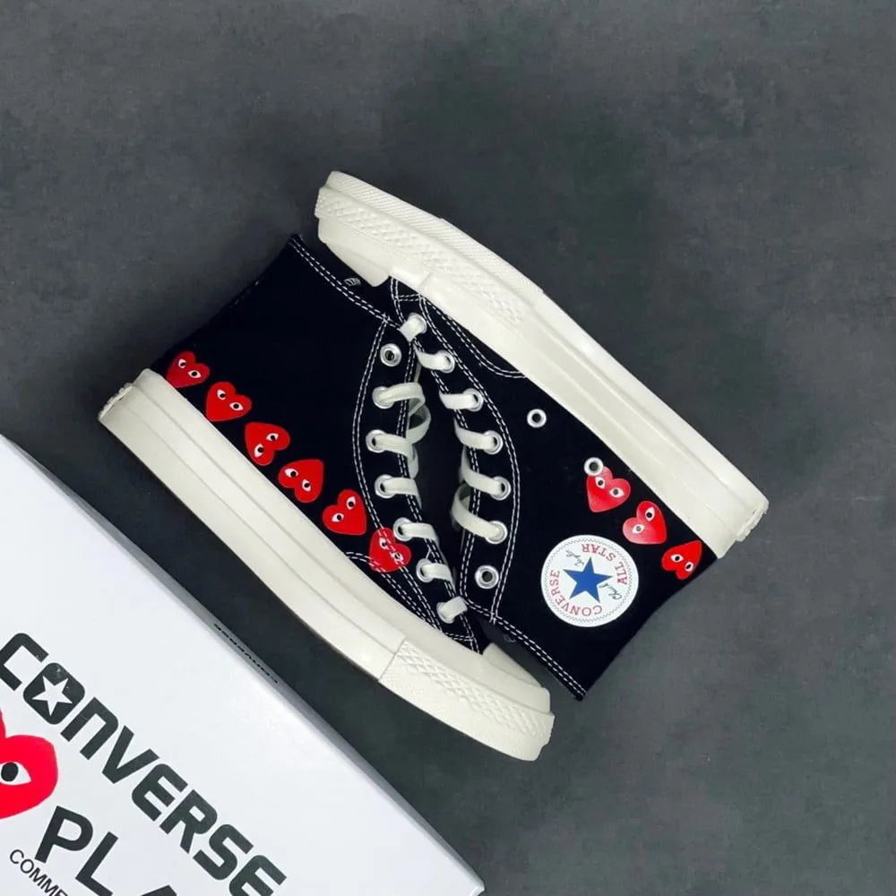 Comme des Garçons Play x Chuck 70 Hi Top ‘Multi Heart’ Black