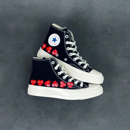 Comme des Garçons Play x Chuck 70 Hi Top ‘Multi Heart’ Black