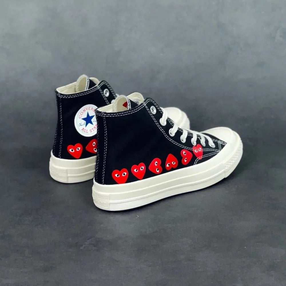 Comme des Garçons Play x Chuck 70 Hi Top ‘Multi Heart’ Black